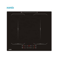 Placa de Inducción Eléctrica Integrada Xunda de Cuatro Zonas, 7000W, Ahorro de Energía, Vidrio de Alta Calidad, Control Táctil