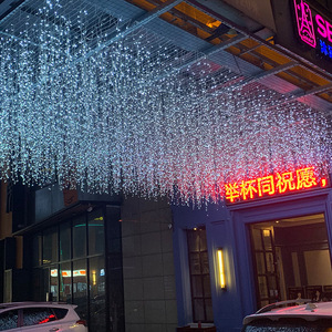 <span class=keywords><strong>Icicle</strong></span> đèn <span class=keywords><strong>Icicle</strong></span> nhỏ giọt ánh sáng bức màn ánh sáng rơi dẫn spoel nhà máy ngoài trời bán buôn giáng sinh 4M Chiều dài 96LEDs rõ ràng 70 - Product Image 3
