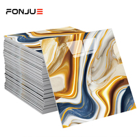 FONJUE Papier Peint Moderne 3D Effet Marbre Auto-Adhésif Imperméable Amovible pour Usage Extérieur et Hospitalier Installation Facile DIY