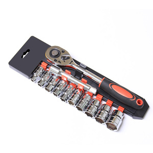 Auto Repair Tool Set 12 Piece 1/4 In <b>Socket</b> Wrench With <b>Ratchet</b> Quick Release Home Use - Product Image 4