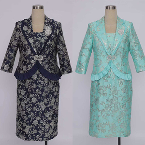 Robe de cérémonie élégante pour femme, imprimée, coupe ajustée, avec veste, grandes tailles, robe de soirée formelle - Product Image 1