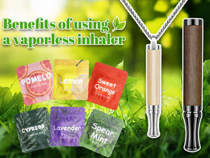 Orange Arrêter de Fumer Anxiété et Stress Soulagement de la Dépression Articles Suppléments Orange Huile Essentielle Inhalateur Breathlace Collier - Product Image 5