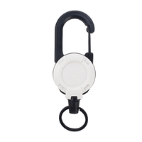 Accessoire d'extérieur : Clip de câble en acier rétractable pour sacs à dos, accessoire de pêche en plein air, cordon anti-perte, enrouleur rétractable