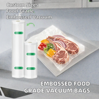 Rouleau de sacs sous vide gaufrés pour cuisson sous vide, rouleaux en plastique de qualité alimentaire