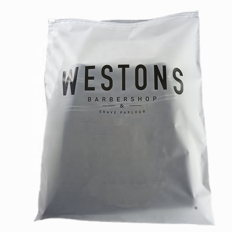 Custom Printed logo Clothing Packaging Zipper
