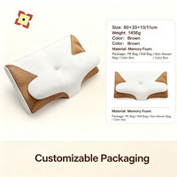 Oreiller cervical papillon en mousse à mémoire de forme à récupération lente, vente en gros transfrontalière directe usine