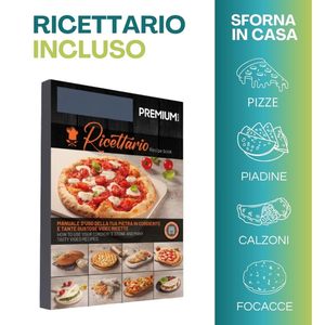 Pizza Stone Set With Wooden Peel And <b>Cutter</b> 30x38cm For Homemade Pizza And <b>Bread</b> - Product Image 5