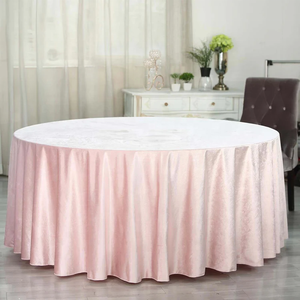 <span class=keywords><strong>Tovaglia</strong></span> Rotonda in Velluto Resistente al Fuoco e alle Macchie con Logo Personalizzato per Hotel 5 Stelle, Banchetti, Ristoranti e Catering - Product Image 1