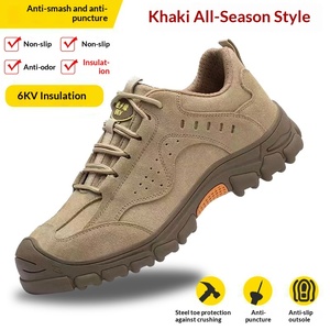 Chaussures de sécurité pour soudeurs - Tige en cuir, embout en plastique anti-impact, antidérapantes, résistantes aux perforations, isolées 6KV, respirantes - Product Image 3