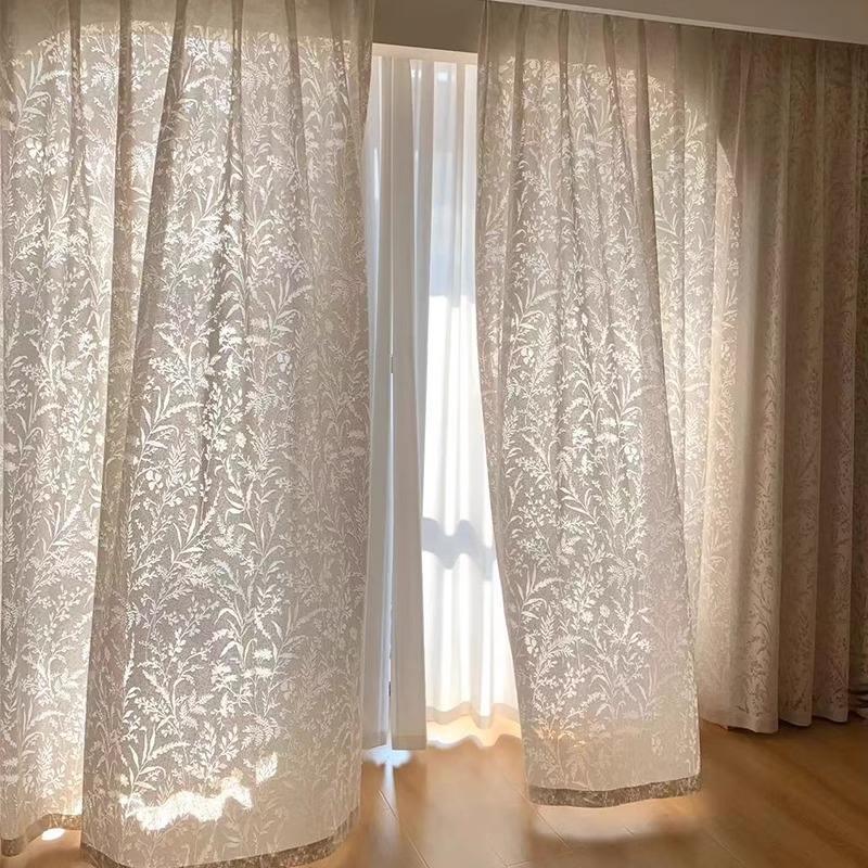 Moon branch shadow cream color hollow out yarn