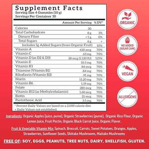 Gomitas Multivitamínicas para Adultos, 120 Unidades, Sabor Fresa, Sin Azúcar Añadido, 13 Vitaminas Naturales, Suplemento de <span class=keywords><strong>Alimentos</strong></span> Integrales, OEM - Product Image 4