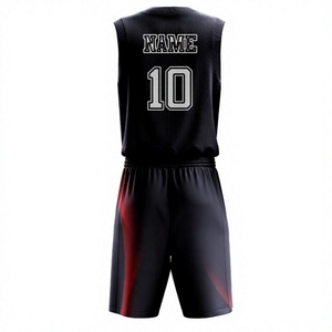 ชุดบาสเก็ตบอลสองชั้นแบบกำหนดเอง เสื้อและกางเกงขาสั้น ชุดทีม ขายส่ง - Product Image 2