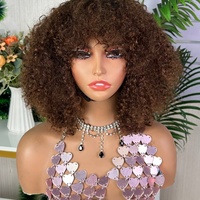 Frange SDD pour perruque, 100% cheveux humains vierges, closure super double drawn, sans colle, haute qualité, prix usine, bouclés crépus malaisiens