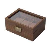 Boîte à montres vintage en bois grainé prête à être expédiée, 1, 2, 3, 6, 10, 12 emplacements, organisateur de montres avec couvercle en verre, faible MOQ, logo personnalisé, vente en gros