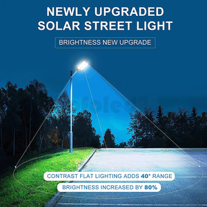 Thiết kế mới điều khiển từ xa cảm ứng <span class=keywords><strong>Led</strong></span> IP65 nhựa không thấm nước tất cả trong một tích hợp 800 Wát năng lượng mặt trời ngoài trời ánh sáng đường phố - Product Image 2