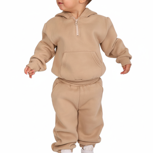 Chándales de lana para niños con logotipo personalizado, chándal deportivo de Color sólido para niños, conjuntos de ropa, Jersey, pantalones de chándal para niños y conjunto de sudaderas con capucha - Product Image 1