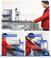 Laser parfait or acier aluminium plastique Laser sculpture gravure marquage Machine de marqueur avec stylo bande transporteuse et plaque rotative