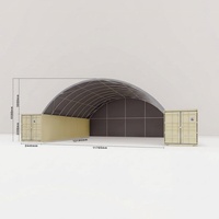 Abri pour conteneur maritime à structure simple de 40 x 38,4 pieds avec couverture en PVC pour le stockage d'équipements et de voitures