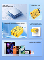 Chargeur rapide USB Type C 145W 4 ports, prise EU US, multi-ports USB C, charge rapide PD 3.0, adaptateur mural pour téléphone portable