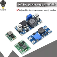 Modul Catu Daya Stabil Voltase DC-DC, Modul Regulator Voltase Boost & Buck Yang Dapat Disesuaikan, LM2596S-ADJ MT3608 MP1584EN