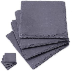 Lot de 4 sous-verres de tableau noir en <span class=keywords><strong>ardoise</strong></span> avec <span class=keywords><strong>craie</strong></span> en boîte Coeur en vrac naturel fait à la main - Product Image 2
