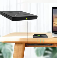 Chargeur sans fil sous le bureau alimenté par courant alternatif 10W avec design invisible, module de charge de 50 mm pour les meubles de bureau et de cuisine