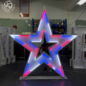 Insegna al Neon LED a Forma di Stella RGB Personalizzata con Luce Lineare per Decorazioni di Feste ed Eventi - Product Image 1