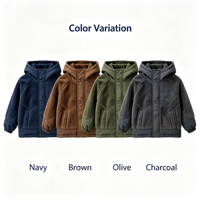 Veste polaire pour enfants, veste d'hiver chaude en polaire sherpa, manteau doux et chaud pour enfants, vêtements de voyage, veste entièrement zippée doublée