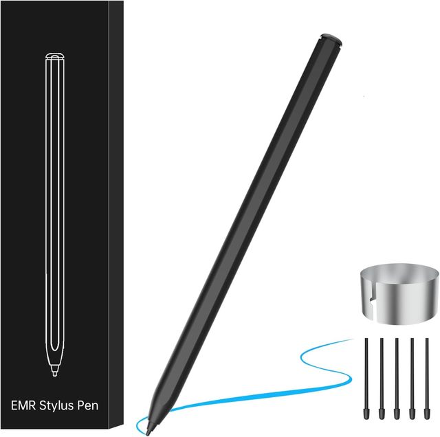 Magnetic Plastic Stylus Replacement Pen Tilt Angle Sensing Replaceable Tips for Remarkable 2 Kindle Scribe Wacom/EMR Devices