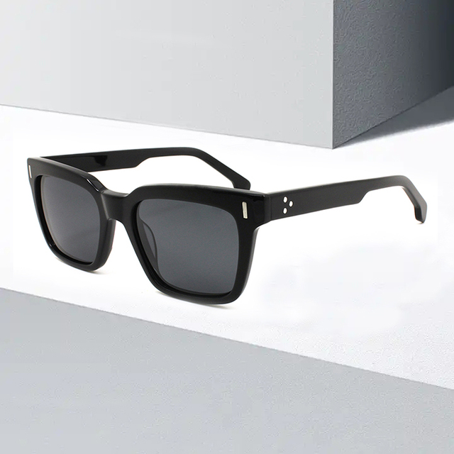 Hot Sale Wholesale High Luxury Sunglasses square Sunglasses Black Men Acetate Sunglasses Manufacturer