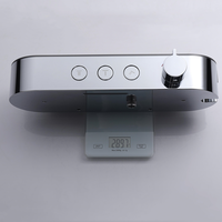 Ensemble de colonne de douche simple OEM, robinet à poignée unique, pomme de douche thermostatique douce, matériau en laiton, barre coulissante, design contemporain