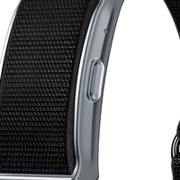 Bracelet intelligent en nylon noir avec charge magnétique pour suivi de la forme physique, unisexe