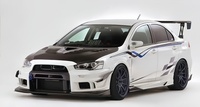 Kit carrosserie complet ULTIMATE de type VRS pour Mitsubishi Evolution EVO X 2008-2015, avec kit carrosserie large avant et latéral.