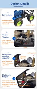 Nouvelle machine de lavage à haute pression à eau froide multifonctionnelle industrielle de 2900 PSI, 7,5 KW, 20 MPa, 21 L/min, haute puissance - Product Image 5