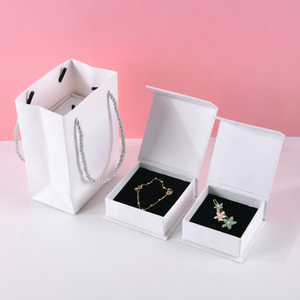 Boîte d'emballage de bijoux en carton écologique à rabat personnalisée avec logo professionnel pour boucles d'oreilles, anneaux, colliers, bracelets - Product Image 6