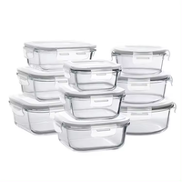 Conteneur alimentaire en verre multifonction moderne, plusieurs tailles de bols, pour boîte à lunch pour enfants, résistant à la chaleur, compartiment écologique