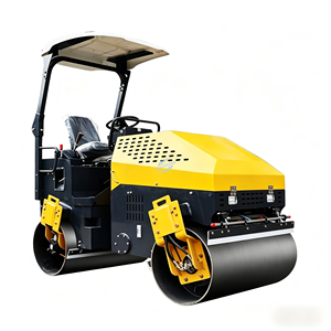 Mini Rodillo Vibratorio Pequeño de Doble Tambor, Maquinaria de Compactación de Asfalto Agrícola Diésel - Product Image 1