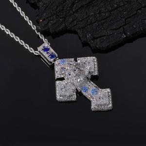 Iced Out 3D Layered Crucifix Pendant 925 Sterling <b>Silver</b> Moissanite VVS Holy <b>Charm</b> Hip Hop Bling GRA Certified Tester Verified - Product Image 3