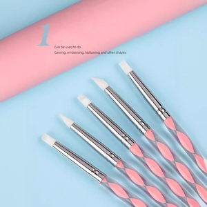 5 pièces/ensemble stylos de pointage Nart à double tête stylos évidés à sculpture à double usage et stylos de gaufrage - Product Image 3