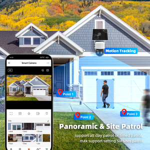 3MP Tuya Wifi Smart Life Télécommande Batterie Solaire Caméra de Sécurité Dôme Pleine Couleur Vision Nocturne Mouvement Caméra Pan-Tilt - Product Image 3