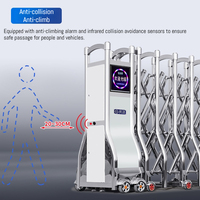 Portail Rétractable Électrique Automatique en Acier Inoxydable Qigong pour Usage Industriel, Design Graphique, Extérieur, Entrée d'École/Usine, Portail Principal