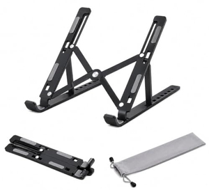 Support portable pour ordinateur portable réglable en hauteur, support vertical pour ordinateur portable en alliage d'aluminium, support de refroidissement - Product Image 1