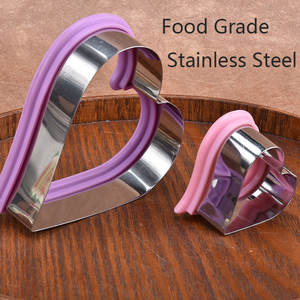 Usine chinoise de 20 ans, moule à biscuits en acier inoxydable, <span class=keywords><strong>emporte</strong></span>-pièces en forme de cœur en métal avec bord en silicone - Product Image 3