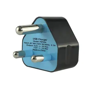 IEC CB standard handy ladegerät Indian stecker 3 runde pins 9v 2A 18w qc 3.0 South Africa USB wand ladegerät adapter