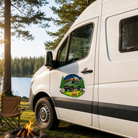 Autocollants personnalisés pour camping-car, autocollants en PVC découpés à la forme, résistants aux UV et imperméables, autocollants personnalisés pour voiture, pour fenêtre de véhicule, camion, camping, impression