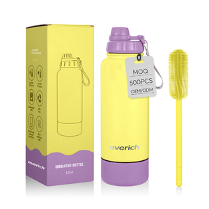 Su misura 3 coperchi campione gratuito bottiglie d'acqua doppia parete sottovuoto in acciaio inox Tumbler con Logo - Product Image 4
