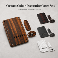 Kit de couvercles décoratifs personnalisés pour guitare OEM en fibre de carbone, bois stratifié, résine G10, tirants de truss rod et plaques de cavité – Fabrication usine