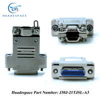 Connecteur rectangulaire D-sub Micro-D série J30J, modèle J30J-21TJSL-A3, conforme MIL-DTL-83513, avec coque arrière, pour l'aérospatiale, CZL Huadespace, argenté