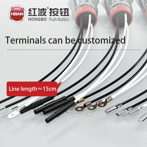 Kim loại 22 mét chuyển đổi LED không gỉ Latch chiếu sáng pushbutton latching Thiết bị chuyển mạch momentary 10A IP67 không thấm nước Push On nút - Product Image 4