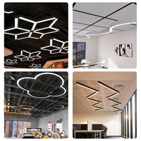 Luminaires linéaires suspendus LED rectangulaires en aluminium Brandon Commercial 20W 40W 3CCT pour table de billard, vente en gros pour bureau, hôtel, magasin